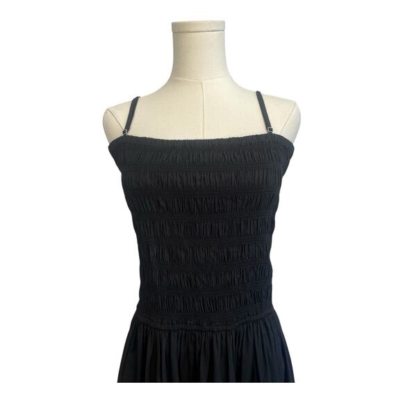 NWT MADEWELL Peony Smocked Maxi Dress Size Extra Large Black - Picture 2 of 8